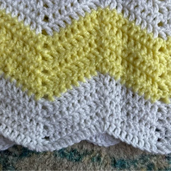Crochet Chevron Throw Blanket - Picture 2 of 2